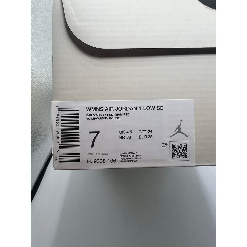 Wmns Air Jordan 1 Low “Ruby” size 7 W - Picture 7 of 7